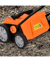 Sugift 15 Inch 13 Amp Electric Scarifier with Collection Bag and Removable Blades