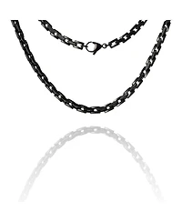 Lucky Brand Men s Black Stainless Link 22'' Chain Necklace