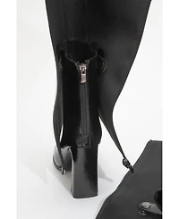 Prologue Shoes Aja Block Heel Convertible Knee High Boot (Women)