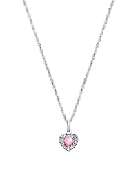 Tiny Blessings Girls Children's Sterling Silver Blissful Heart 12-14" Necklace