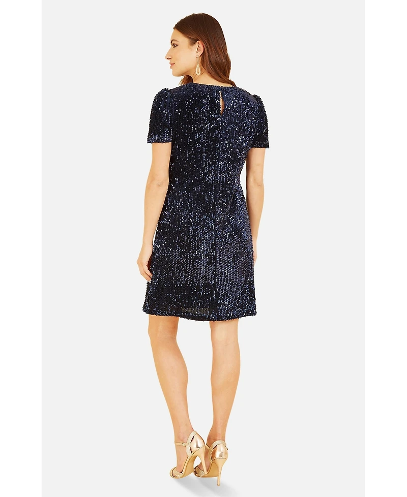 Yumi Women's Sequin Tunic Mini Dress