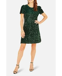Yumi Women's Sequin Tunic Mini Dress