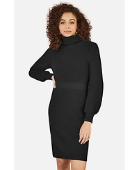 Yumi Women's Roll Neck Knitted Dress