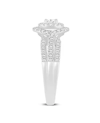 Macy's Diamond Cluster Engagement Ring (1 ct. t.w.) in 14k White Gold