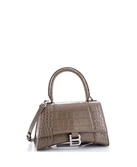Pre-Owned Balenciaga Small Hourglass Top Handle Bag Embossed Leather