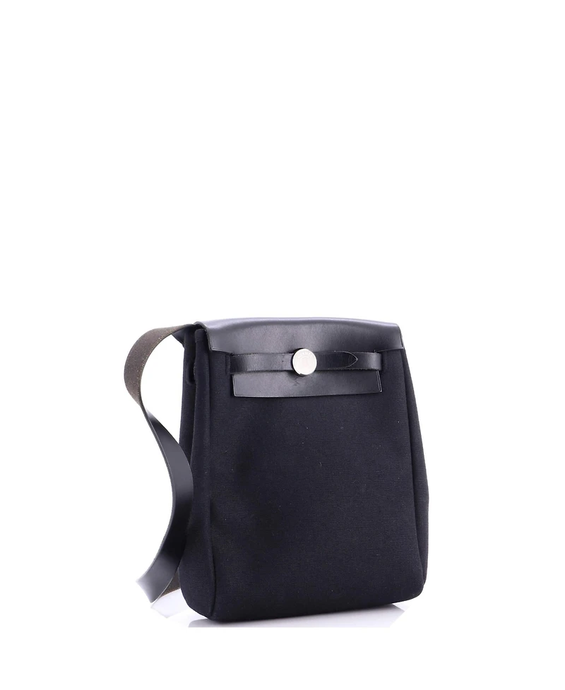 Pre-Owned Hermes Tpm Herbag Toile and Leather