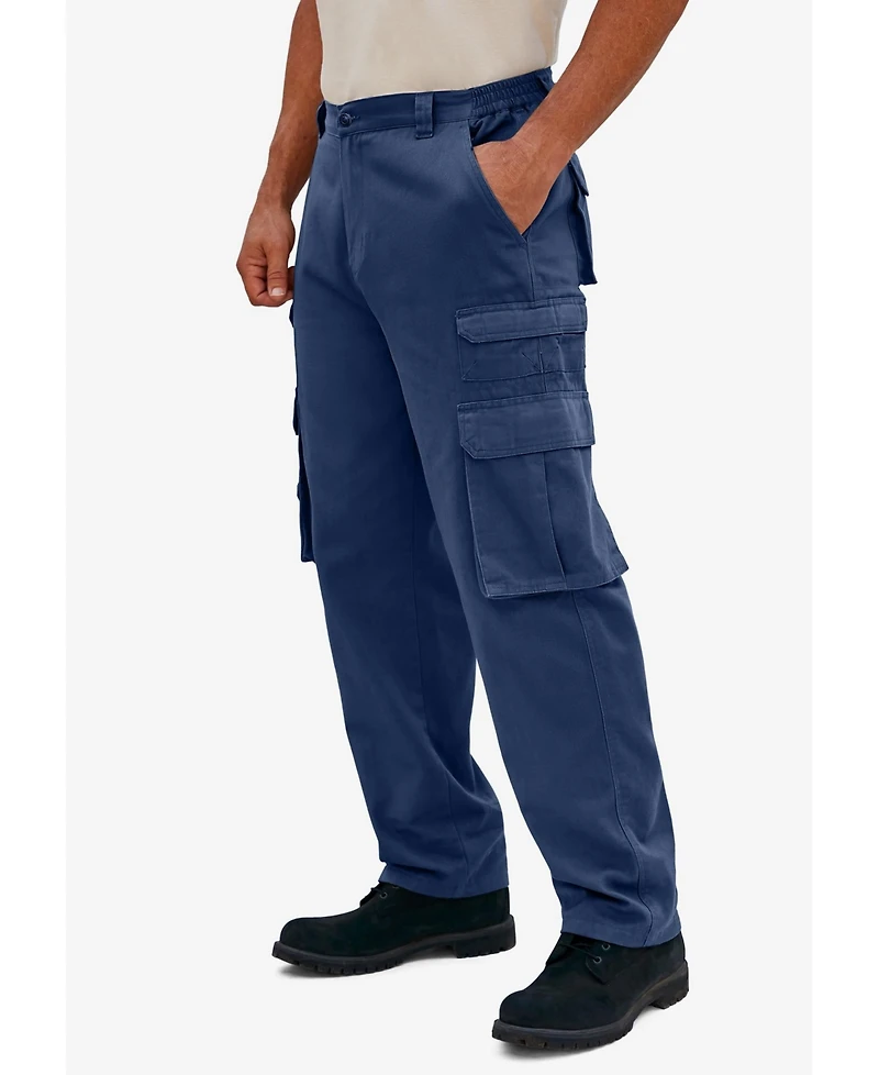 Boulder Creek Big & Tall by KingSize Ranger Side-Elastic Stacked Cargo Pocket Pants