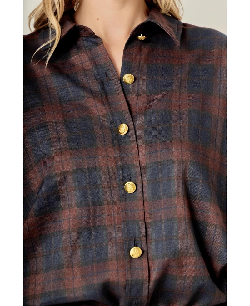 English Factory Women's Check Shacket