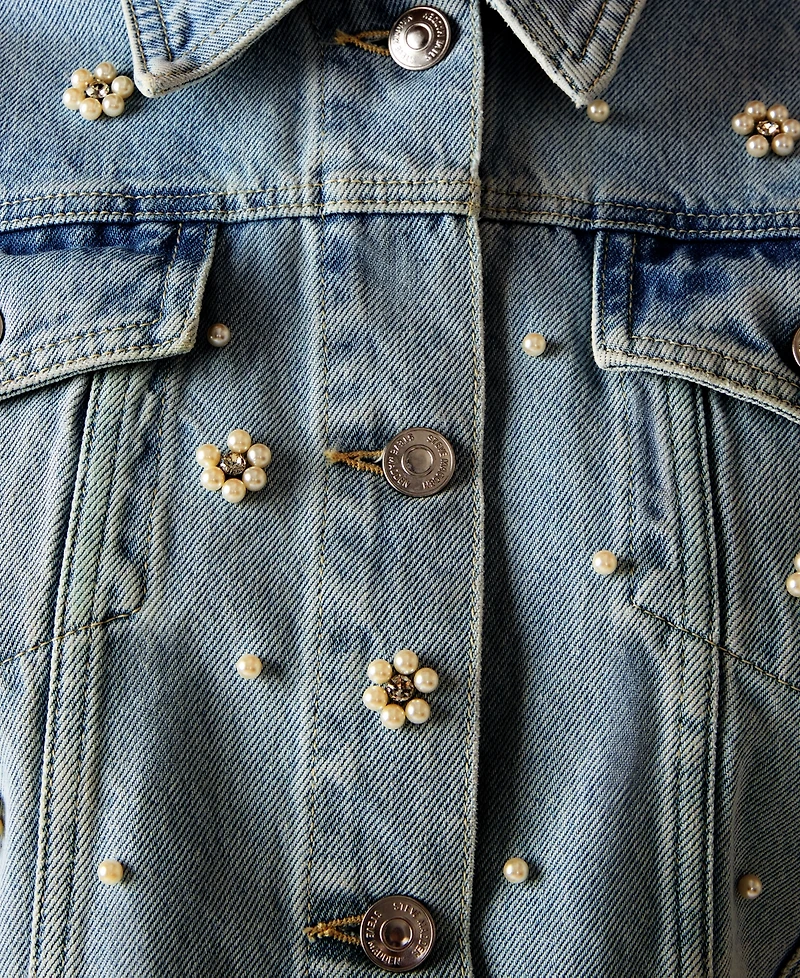 Steve Madden Women's Long-Sleeve Denim Shirt