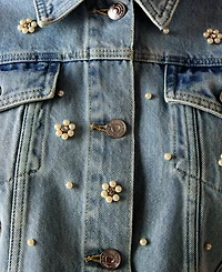 Steve Madden Women's Long-Sleeve Denim Shirt