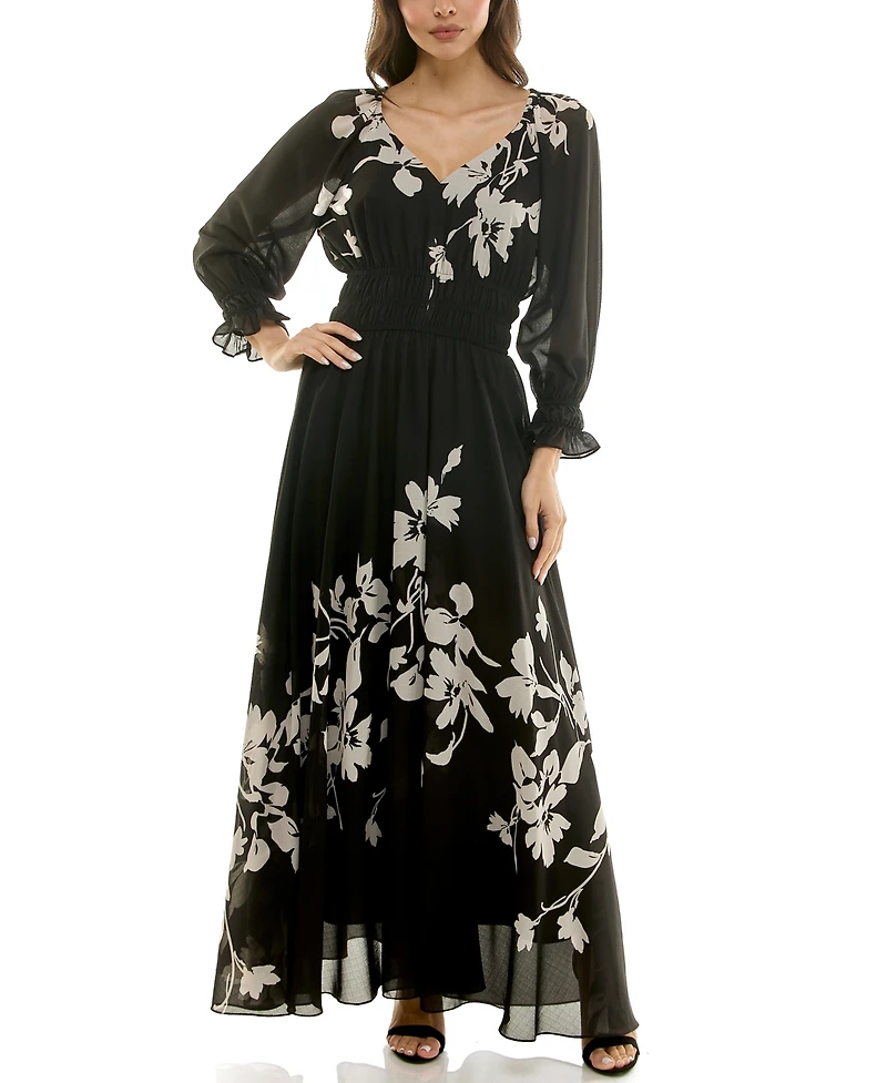 Taylor Petite Placement Print Maxi Dress