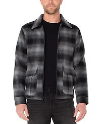 Liverpool Los Angeles Men's Zippered Plaid Jacket