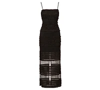 Adrianna Women's Ruffle Square Neck Maxi Dress