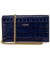 Lauren Ralph Adair Ii Medium Croc-Embossed Crossbody Wallet