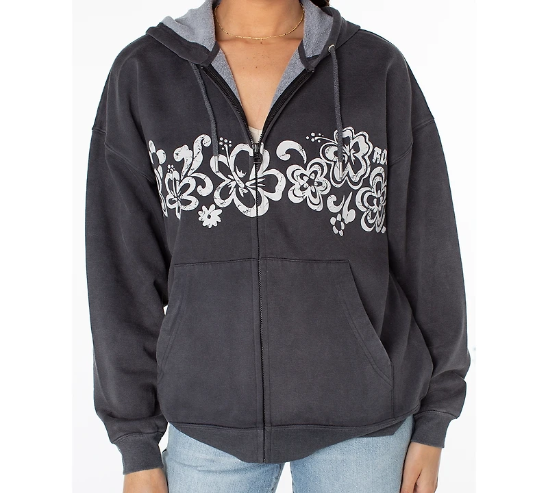 Roxy Women's Lineup Oversized Full-Zip Hoodie
