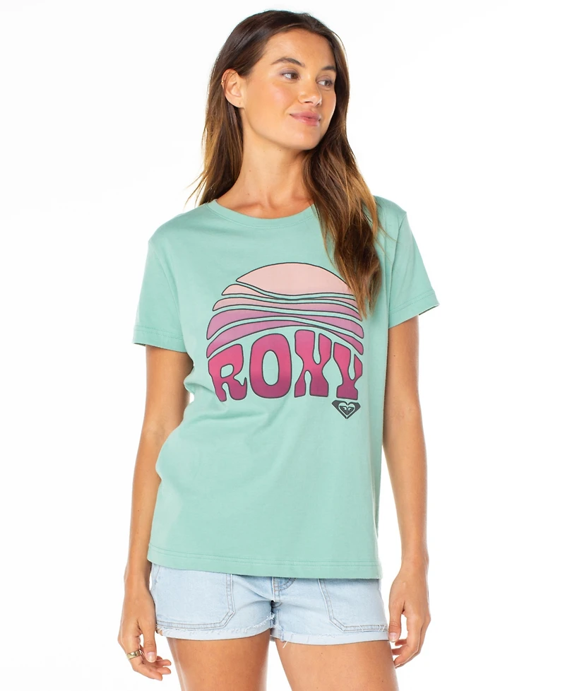Roxy Women's Rising Boyfriend Crewneck Short-Sleeve T-Shirt