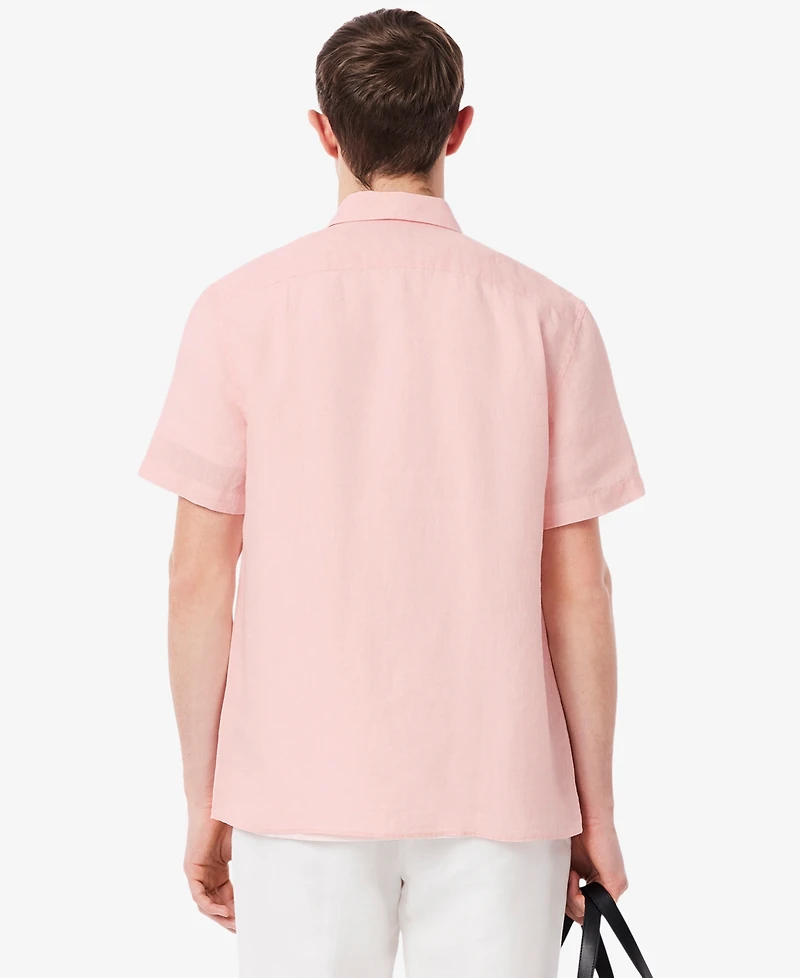 Lacoste Men's Regular-Fit Logo Linen Shirt