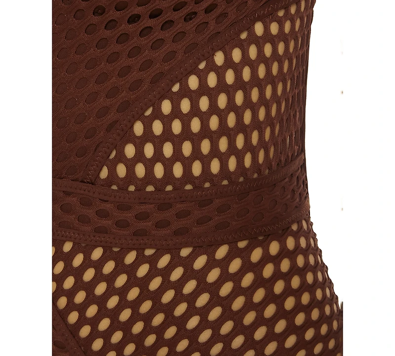 Becca Women's Castaway Fishnet One-Piece Swimsuit