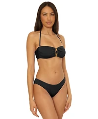 Becca Women's Rock-Solid Gold Buckle Bandeau Top
