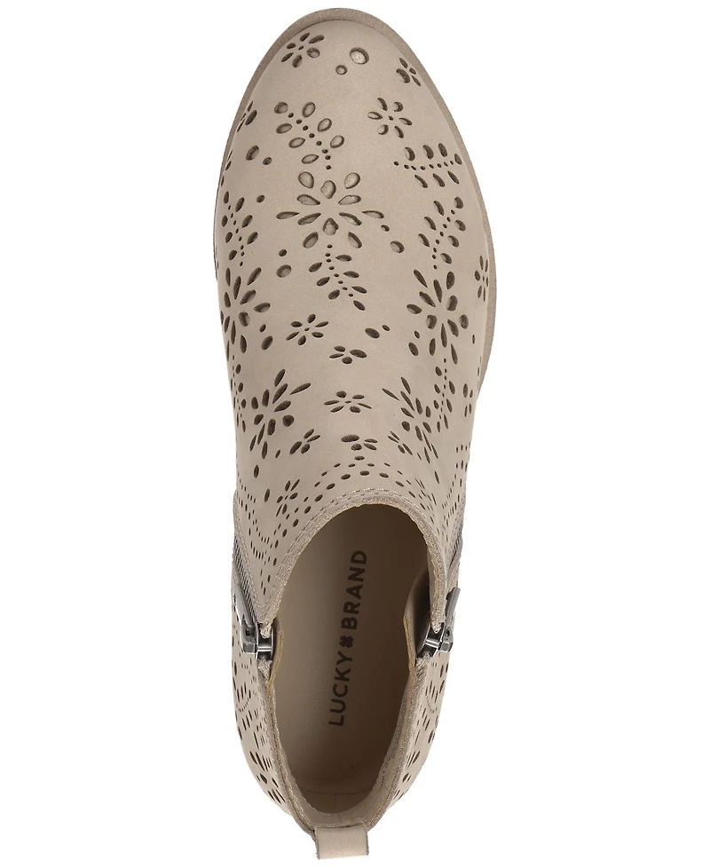 Lucky Brand Women's Basel Perforated Ankle Booties