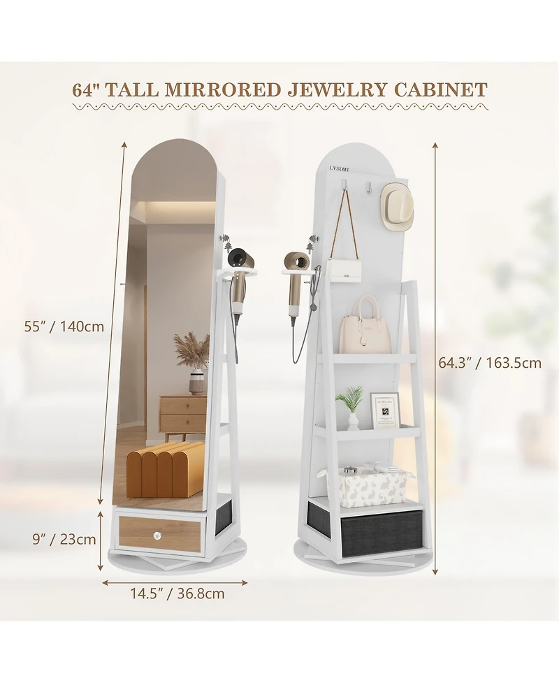 Vlsrka Solid Wood Full Length Mirror