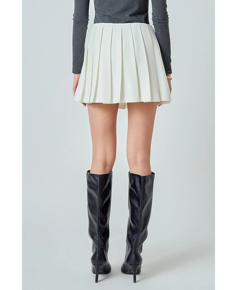 endless rose Women's Pleated Mini Skort