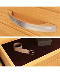 Solid Wood Reach-In Closet Organizer with 6 Drawers and Doors