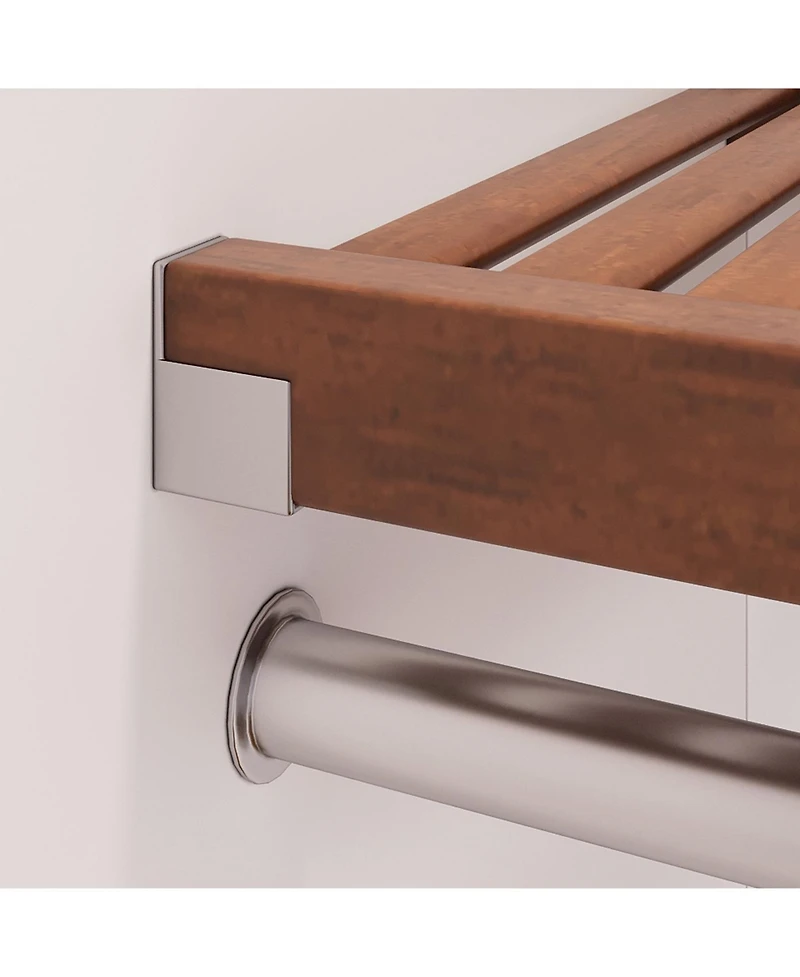 Solid Wood Reach-In Closet Organizer with 4 Shaker Style Drawers and Glass Doors