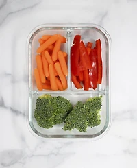 Sedona Kitchen 2-Pack Divided Glass Storage Set