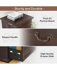 Tribesigns 63" Modern Conference Table with Splicing Board, 5FT Meeting Tables for Home Office, Business Training Seminar Stylish Meta