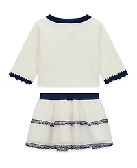 Guess Baby Girls Long-Sleeve Cardigan and Mesh Skirt, 2-Piece Set