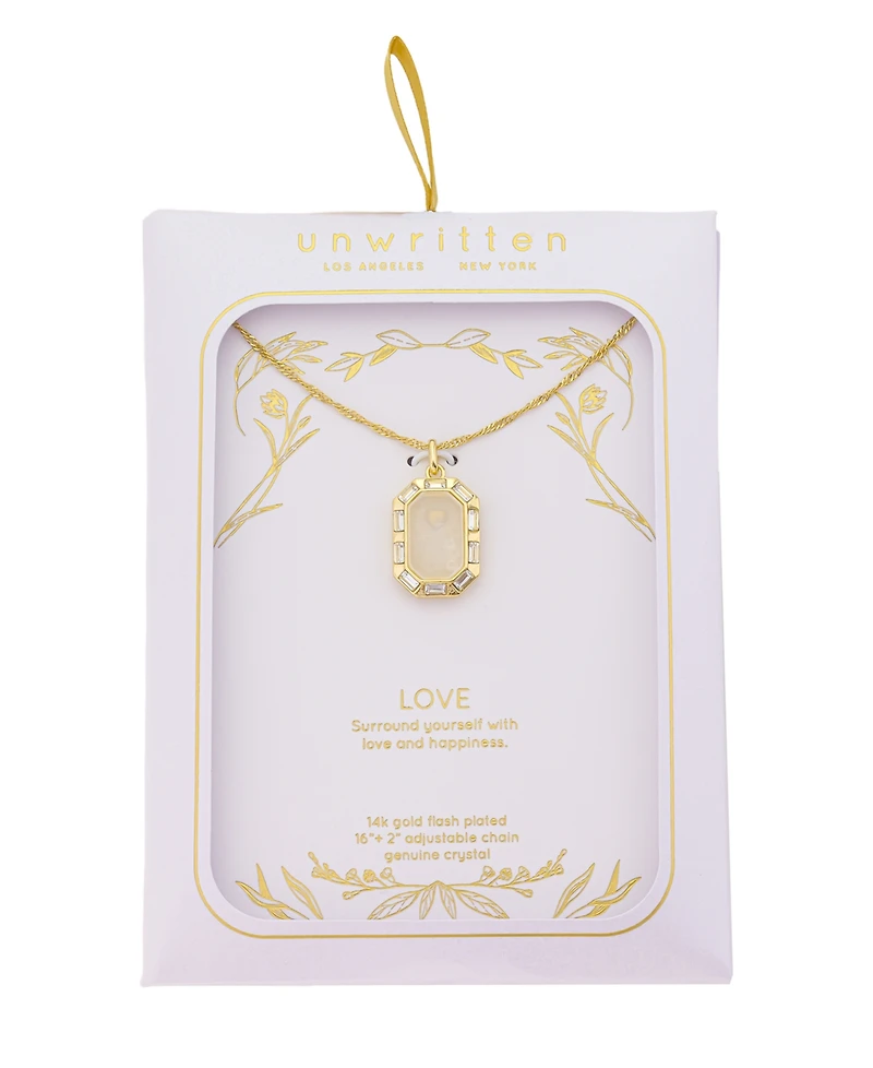 Unwritten Cubic Zirconia Gold Plated Shaker Pendant Necklace