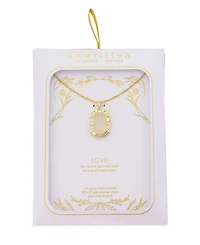 Unwritten Cubic Zirconia Gold Plated Shaker Pendant Necklace