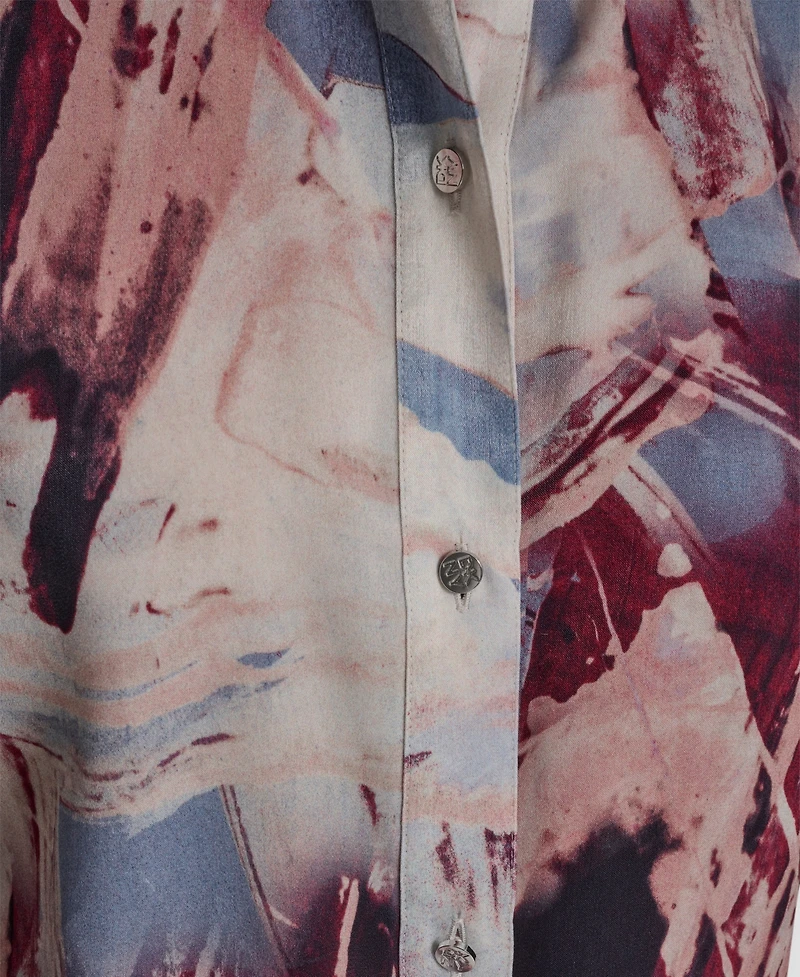 Dkny Women's Short-Sleeve Button-Front Shirt