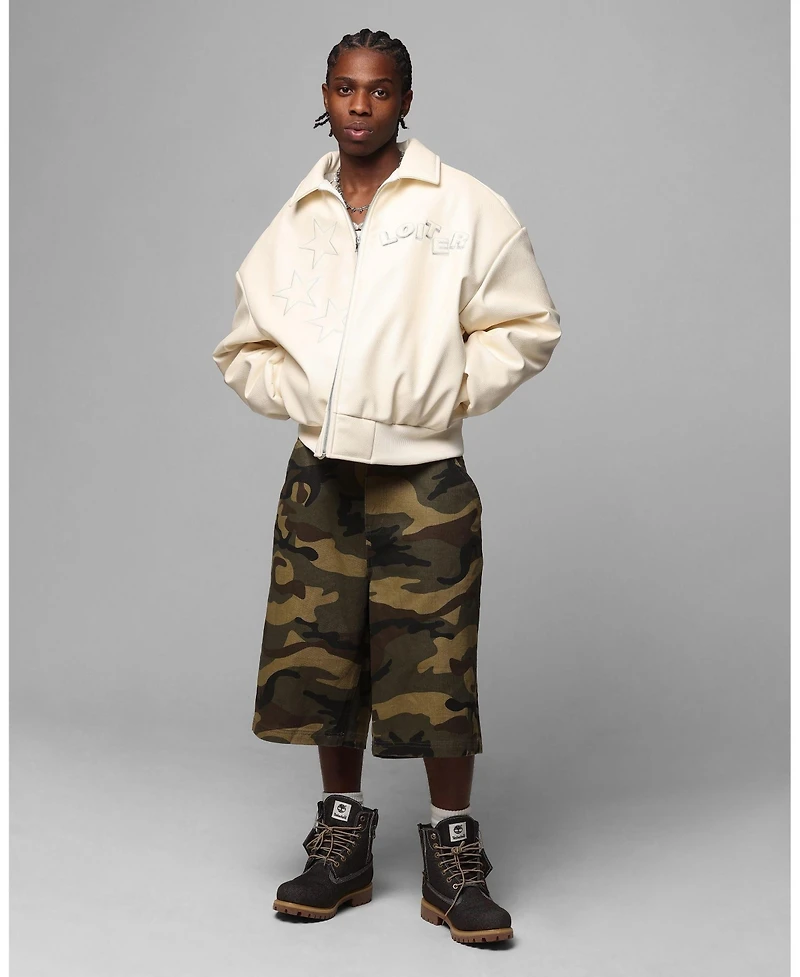 Loiter Men's Solar Pu Leather Varsity Jackets