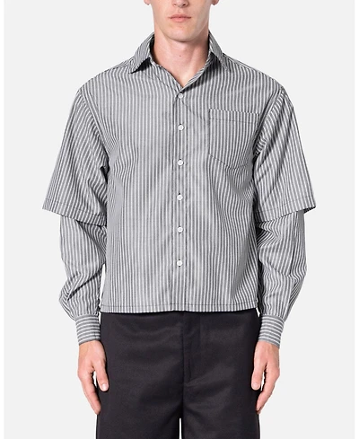 mnml Men's Double Layer Pinstripe Shirt