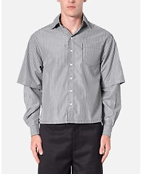 mnml Men's Double Layer Pinstripe Shirt