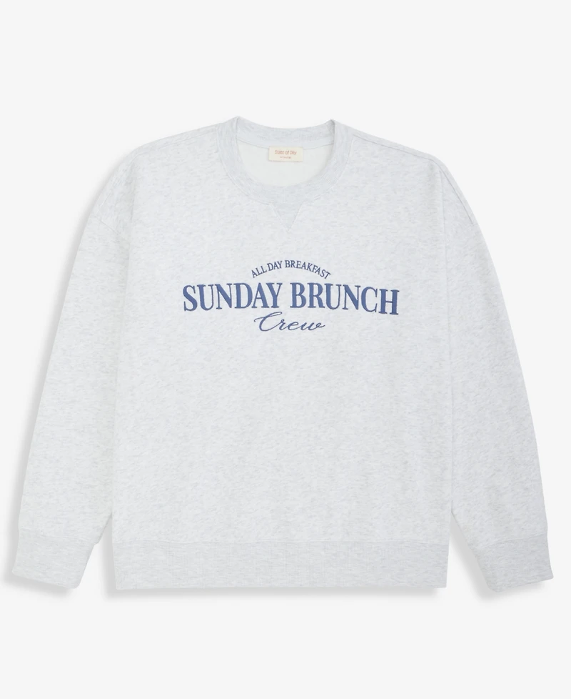 State of Day Women's French Terry Crewneck Sweatshirt, Macy's Exclusive