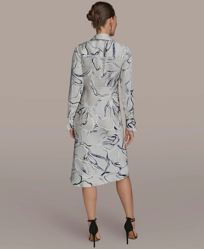 Donna Karan New York Women's Collared A-Line Dress