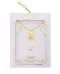 Unwritten Cubic Zirconia Cross Square Design Twist Chain Necklace with Extender