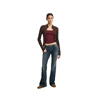 Cotton On Women's Variegated Rib Zip Through