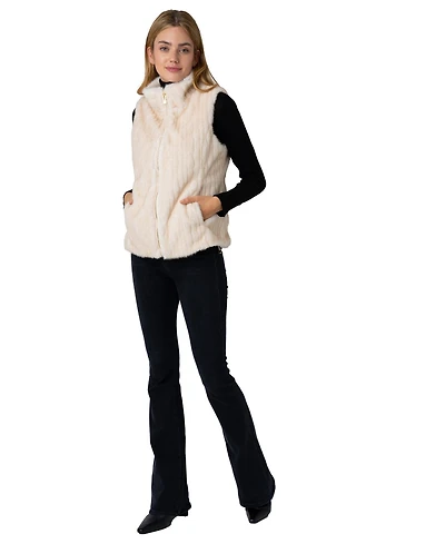 Via Spiga Women's Reversible Faux Fur Vest