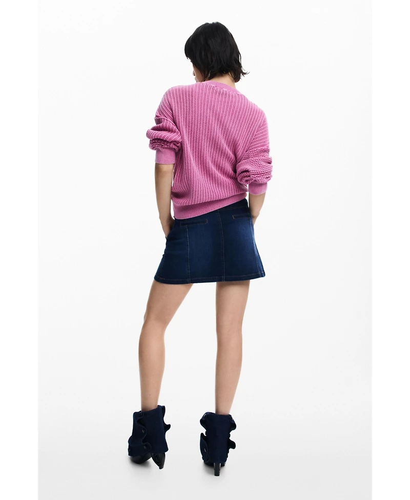 Desigual Women's Embroidered knit sweater