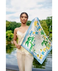 Jessie Zhao New York Capri Impression Double Sided Silk Scarf