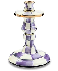 MacKenzie-Childs Violet Check Small Candlestick