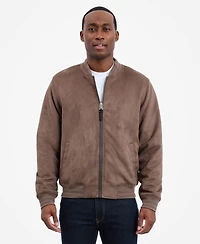 Michael Kors Men's Faux Suede Bomber Jacket