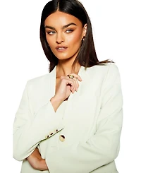 Warehouse Women's Runway Collarless Boxy Blazer