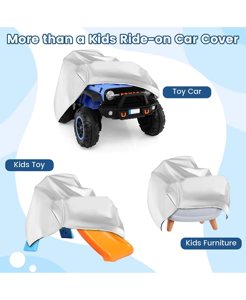 Sugift Kids Car Cover for Power Ride-On Toy Car with Storage Bag (Only Cover)