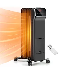 Sugift 1500W Oil Filled Radiator Heater with Remote Control 3 Modes 24H Timer