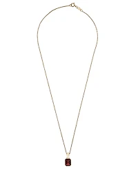 Macy's Garnet (2-5/8 ct. t.w.) Drop Pendant Necklace in 14k Yellow Gold